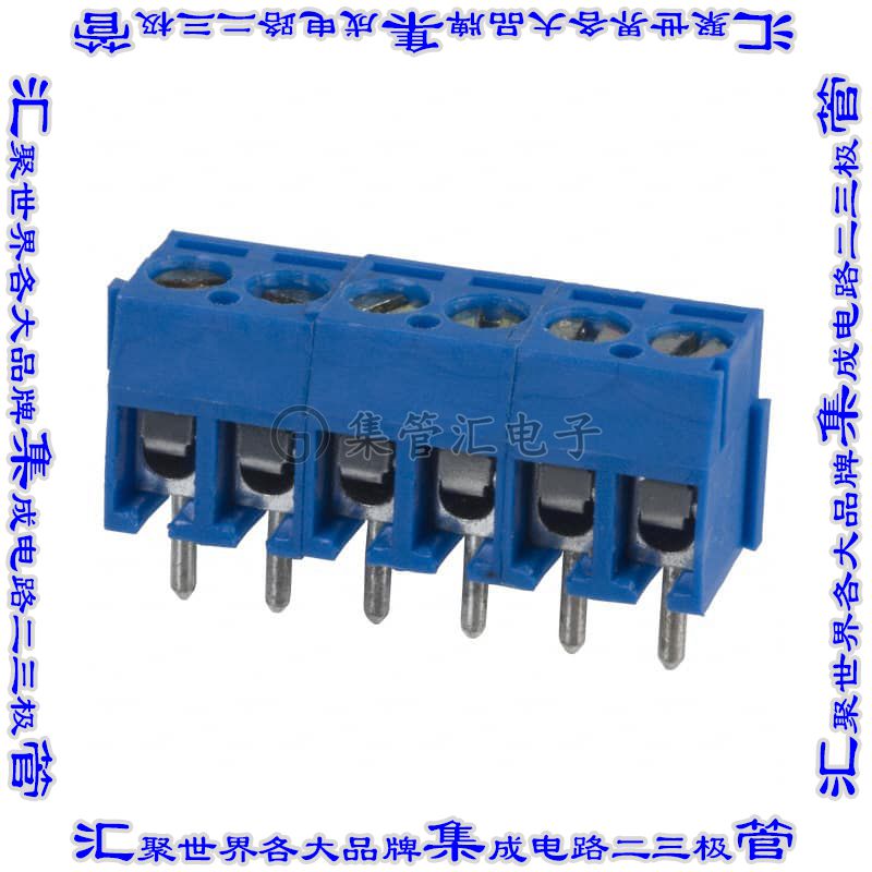 OSTTE080161 线对板连接器8POS接线端子3.5mm通孔水平带板