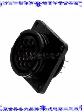 1-213781-0 圆形连接器19POS插座母插口焊接镀金面板安装通孔