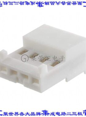 3-644020-4 矩形连接器4POS插座2.54mm母插口白色IDC镀金自由悬挂