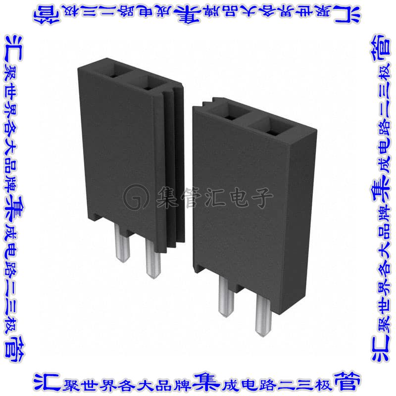 SSQ-107-01-S-S 针座连接器7POS插座2.54mm叉状通孔直针镀金