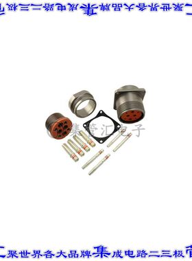 CL90555DT44412S 圆形连接器8(电源)插座母插口压接镀金面板安装