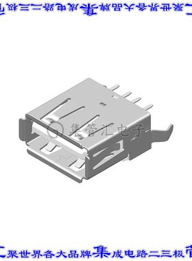 CU01SAV0S00 连接器USB-A插座4POS USB 2.0通孔