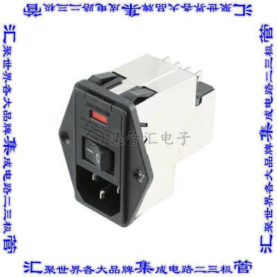 2-6609104-4 电源接入连接器3POS插座公插片模块IEC320-C14面板安