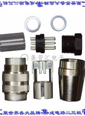 C091 31H105 100 2 圆形连接器5POS插头公引脚焊杯银自由悬挂