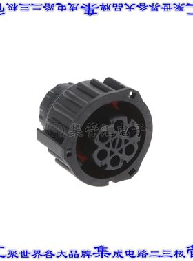 967650-4 圆形连接器6POS插头外壳用于母插口黑色自由悬挂耦合螺