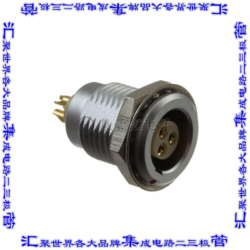 821B003-203RF01 圆形连接器3POS插座母插口焊杯镀金面板安装