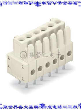 734-465 端子块连接器5POS接头母型插口3.5mm灰色垂直通孔