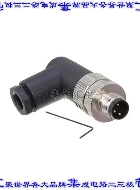 T4013008031-000 圆形连接器3POS插头公引脚螺钉镀金自由悬挂直角