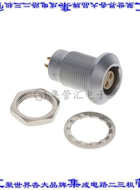 HGG.0B.302.CLLPV 圆形连接器2POS插座母插口焊杯镀金面板安装