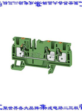 2051350000 端子块连接器3POS馈通式6.1mm绿色10-28AWG