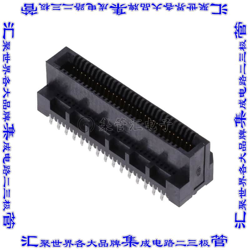 MEC8-130-02-L-VP 卡边缘连接器20POS母头2排0.8mm黑色镀金