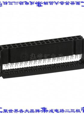 1658620-8 矩形连接器34POS插座2排2.54mm叉状黑色IDC镀金自由悬