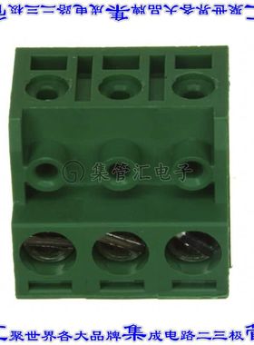 282830-3 端子块连接器3POS无罩接头的插头5mm绿色自由悬挂