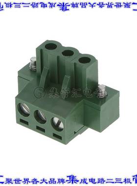 EM211803H 端子块连接器3POS插头母插口5.08mm绿色自由悬挂