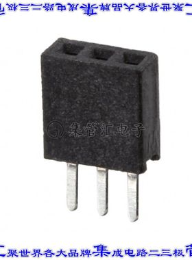 M50-3030342 针座连接器3POS插座1.27mm母形插口通孔直针镀金