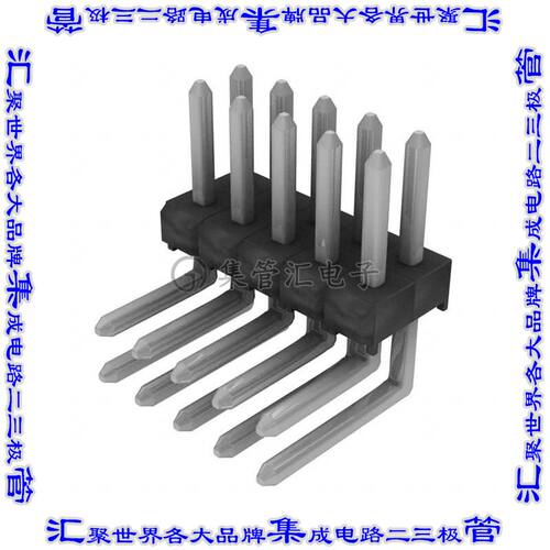 TSW-105-22-T-D-RA 针座连接器10POS接头2排2.54mm公形插针通孔直