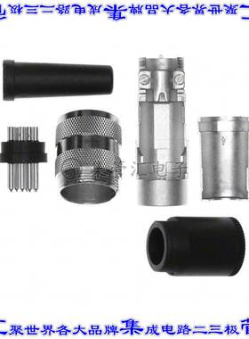 T3504018U 圆形连接器8POS插头公引脚焊杯镀金自由悬挂