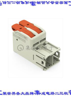 832-1202 端子块连接器2POS插头公引脚10.16mm灰色自由悬挂