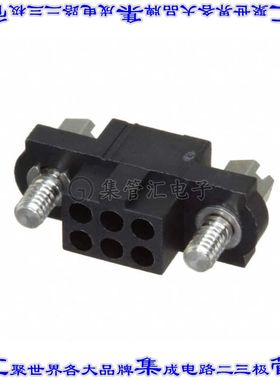 M80-4140698 矩形连接器外壳6POS插座2排2mm母形插口黑色自由悬挂