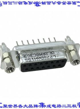 L77SDAH15SOL2RM8C309 连接器15POS插座母插口2排D-Sub通孔