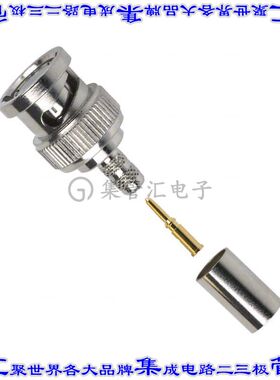 112514 同轴连接器BNC插头公引脚压接焊接50欧姆自由悬挂