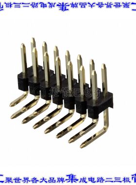 61301421021 针座连接器14POS接头2排2.54mm公形插针通孔直角镀金