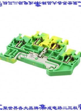 3036026 端子块连接器4POS接地地面5.2mm绿色黄色12-28AWG