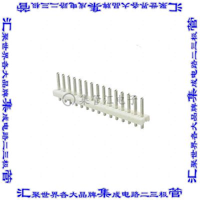 1-640384-5 针座连接器15POS接头3.96mm公形插针通孔直针锡