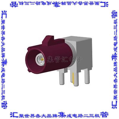 FA1-NDRP-PCBT10 同轴连接器SMB插头公引脚焊接50欧姆通孔直角