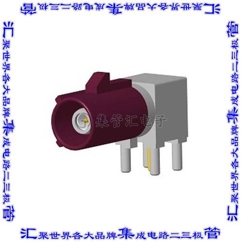 FA1-NDRP-PCBT10 同轴连接器SMB插头公引脚焊接50欧姆通孔直角