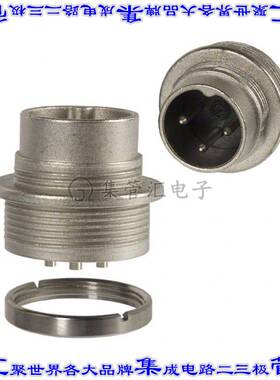 T3262000U 圆形连接器3POS插座公形引脚焊杯银面板安装