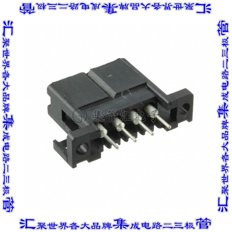 TST04RD01T 针座连接器4POS插座5.08mm公形插针通孔直针锡