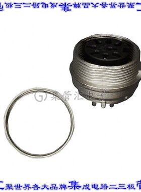 T3507400U 圆形连接器8POS插座母插口焊接银面板安装通孔