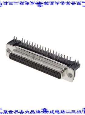 FCE17C37SA490 连接器37POS插座母插口2排D-Sub通孔直角