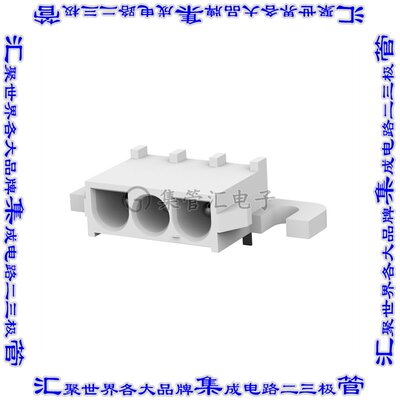 1586892-3 针座连接器3POS接头6.35mm公形插针通孔直角锡