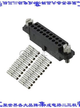 M80-4612042 矩形连接器20POS插座2排2mm母插口黑色压接镀金自由