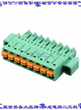 1748419 端子块连接器8POS插头母插口3.81mm绿色自由悬挂