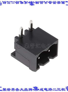EM257502HC-BK 端子块连接器2POS接头公引脚带罩5.08mm黑色90DEG