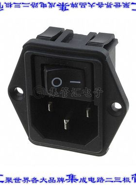 1609112-1 电源接入连接器3POS插座公插片模块IEC320-C14面板安装