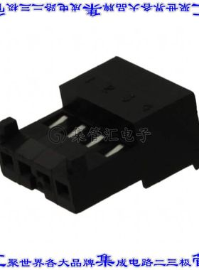 3-644083-4 矩形连接器4POS插座2.54mm母插口黑色IDC锡自由悬挂直