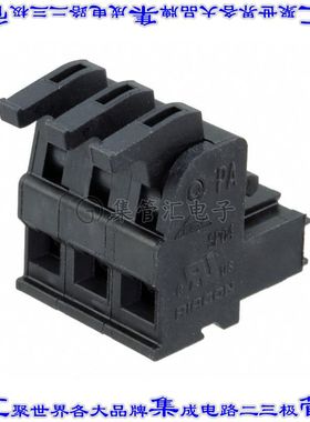 ASP0450322 端子块连接器3POS插头母插口5mm黑色自由悬挂