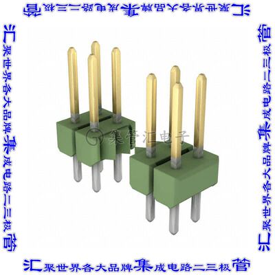 2-826632-0 针座连接器40POS分离式2排2.54mm公形插针通孔直针镀