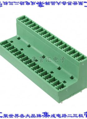 1830541 端子块连接器32POS接头公引脚带罩2排3.81mm绿色垂直通孔