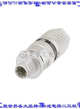 M12FT4DMS 圆形连接器4POS插头公引脚IDC自由悬挂