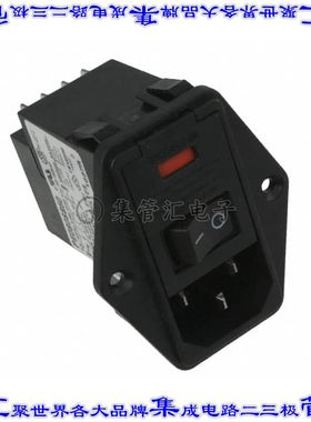 6609104-4 电源接入连接器3POS插座公插片模块IEC320-C14面板安装