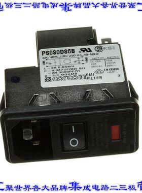 PS0S0DS6B 电源接入连接器3POS插座公插片模块IEC320-C14面板安装