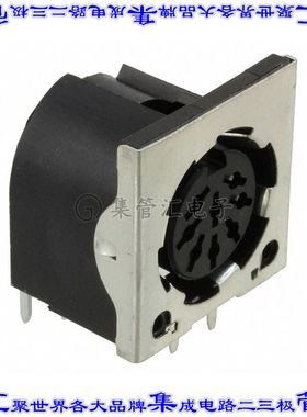 5212034-1 圆形连接器8POS插座母插口焊接锡通孔直角