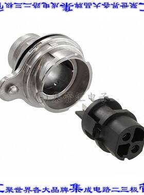 PXM7012/02S/ST 圆形连接器2(电源)插座母插口螺钉镍面板安装