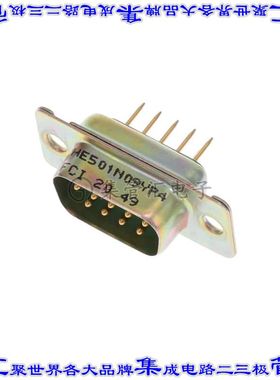 DEM09P300 连接器9POS插头公引脚2排D-Sub通孔