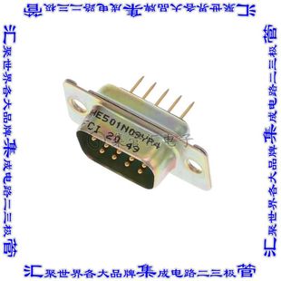 DEM09P300 Sub通孔 连接器9POS插头公引脚2排D